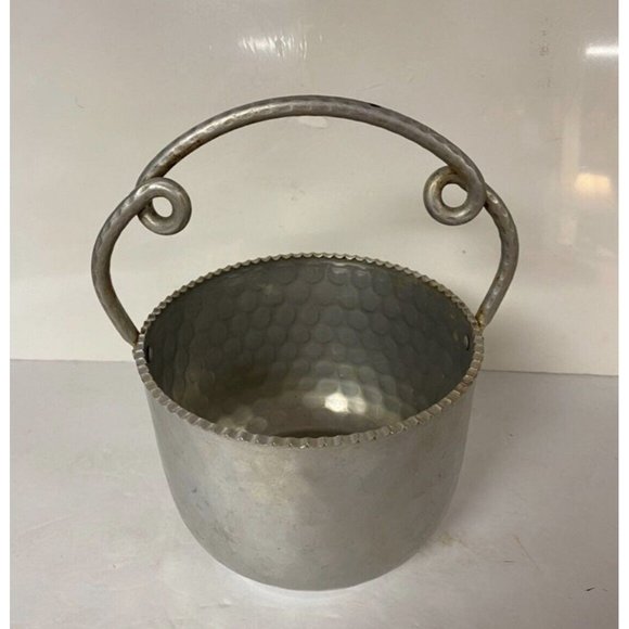 Vintage Cromwell Hand Wrought Aluminum Ice Bucket Mid Century Modern - Picture 1 of 5